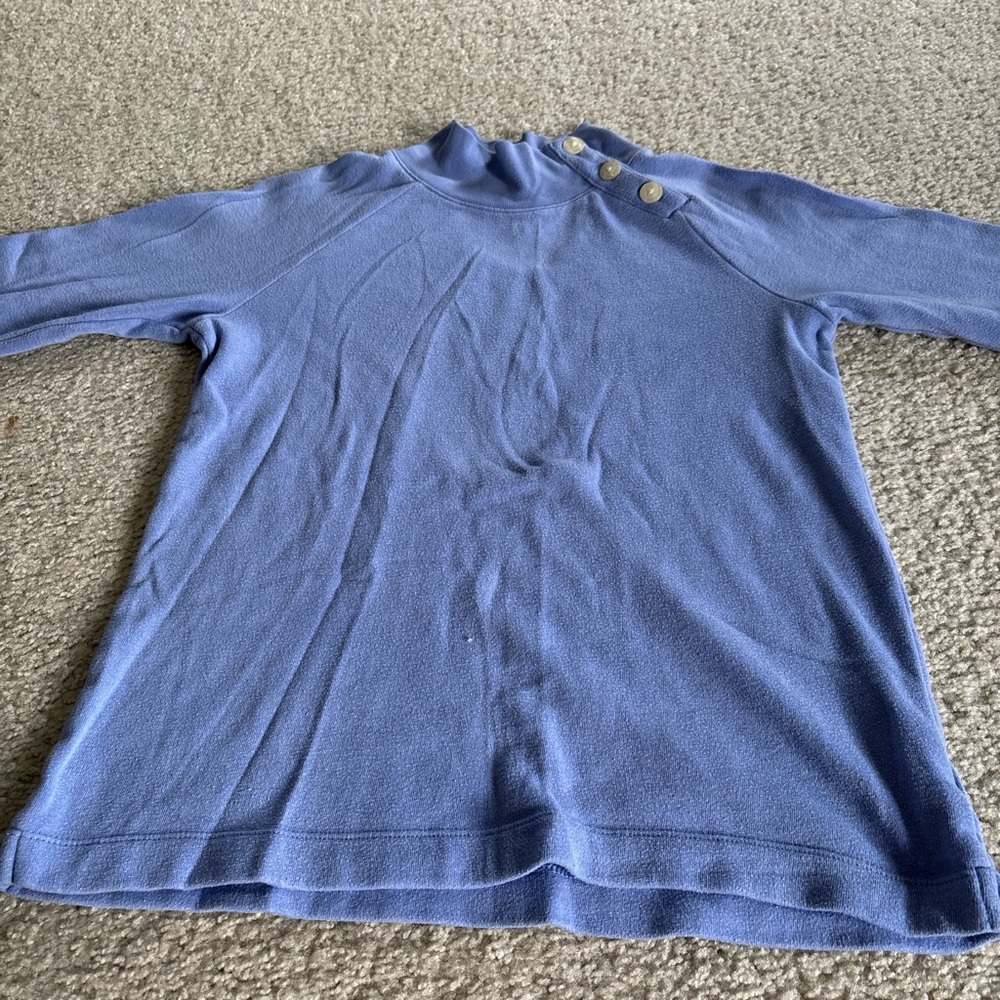 J. Crew Kids Blue Sweater with Button Detail